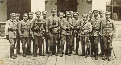 Józef Piłsudski ze sztabem (1914)